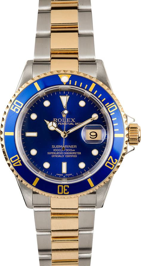 blue and gold mens rolex|gold rolex with blue face.